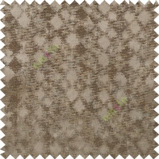 Dark brown color solid texture finished surface texture gradients geometric dice shapes polyester main curtain